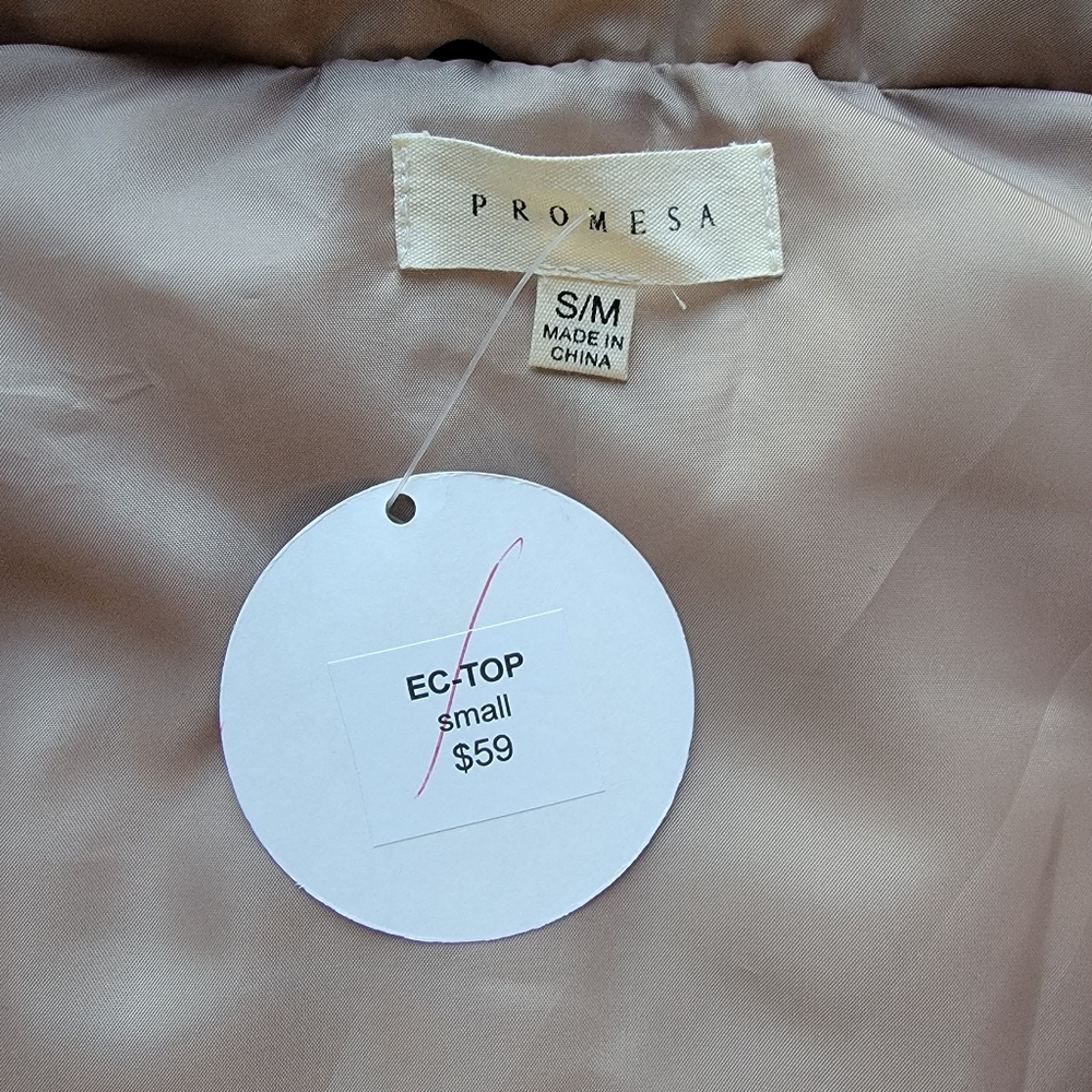 Polka Dot Puffer Vest - Picture 3 of 5